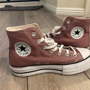 Converse High Top Sneakers in Dusty Pink